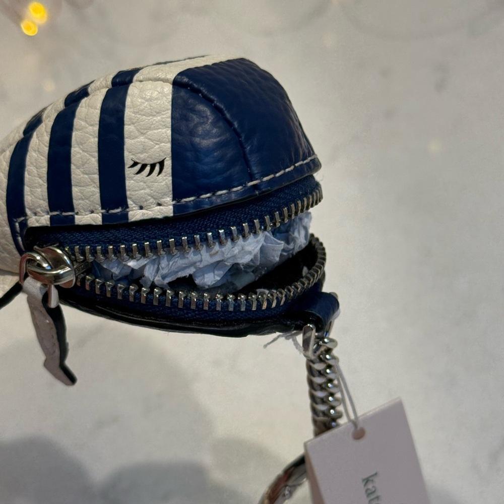 Kate Spade Blue and White Whale Keychain - Picture 4 of 6